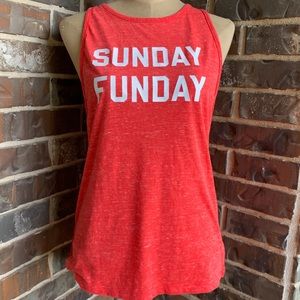 Victoria's Secret Sport Tank Orange Athletic Ladder Back - M